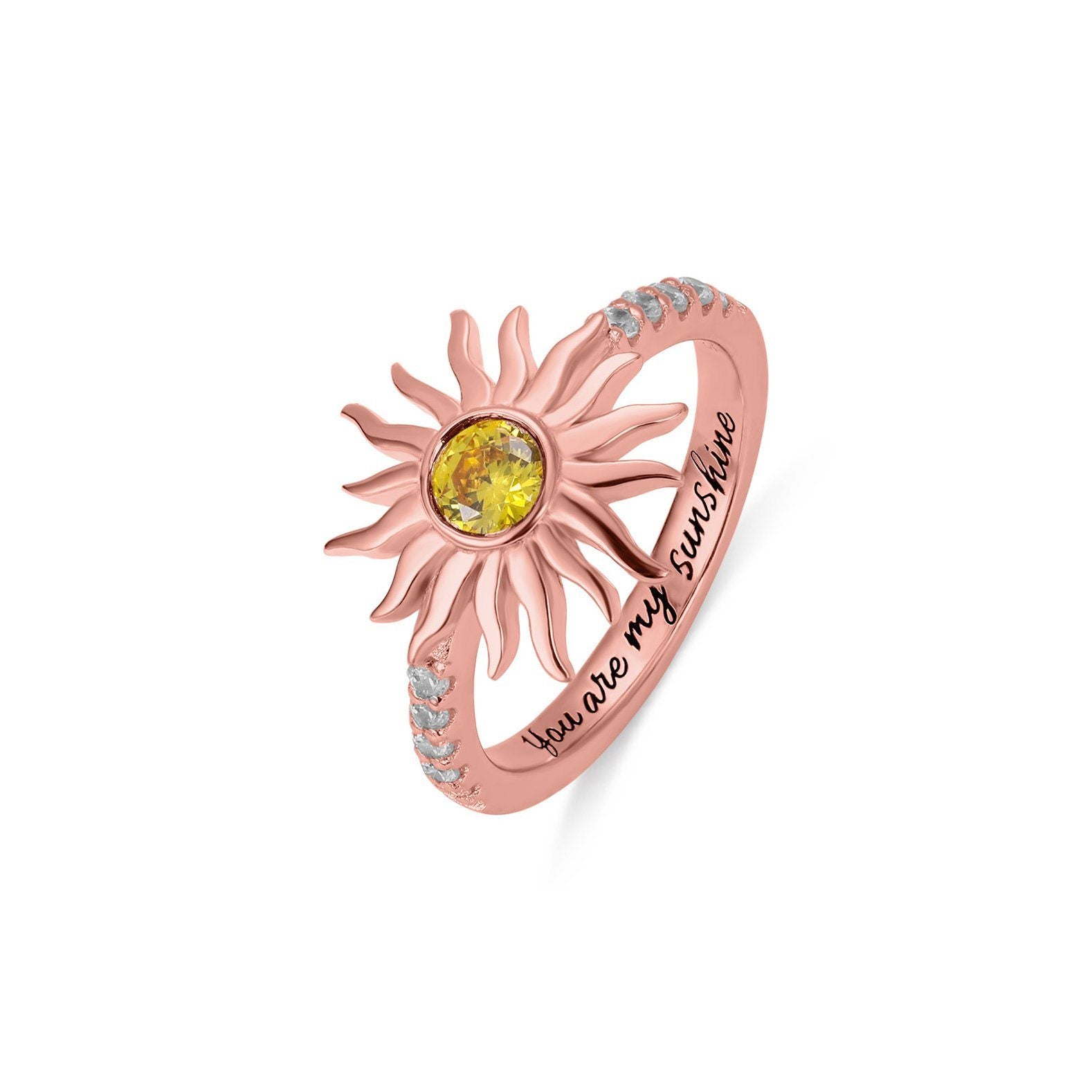 Birthstone Sunflower Ring