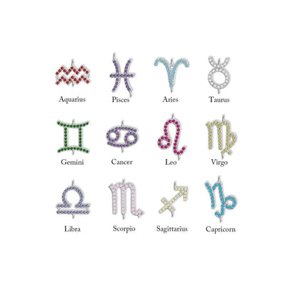 Sideways Zodiac Birthstone Necklace - United Bracelets