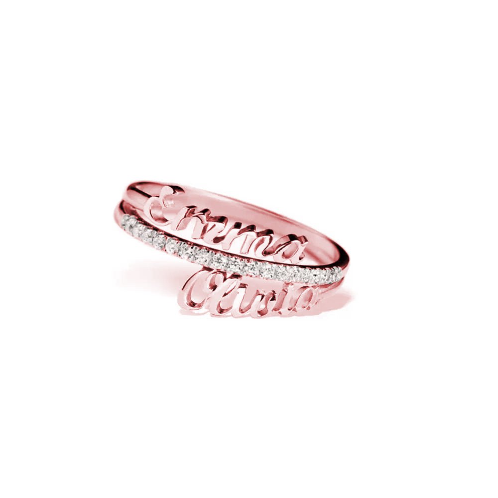 Sparkling Name Ring with 2–4 Names - United Bracelets