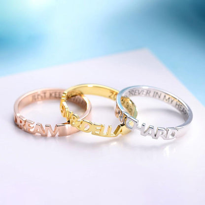 Stackable Name Rings - United Bracelets