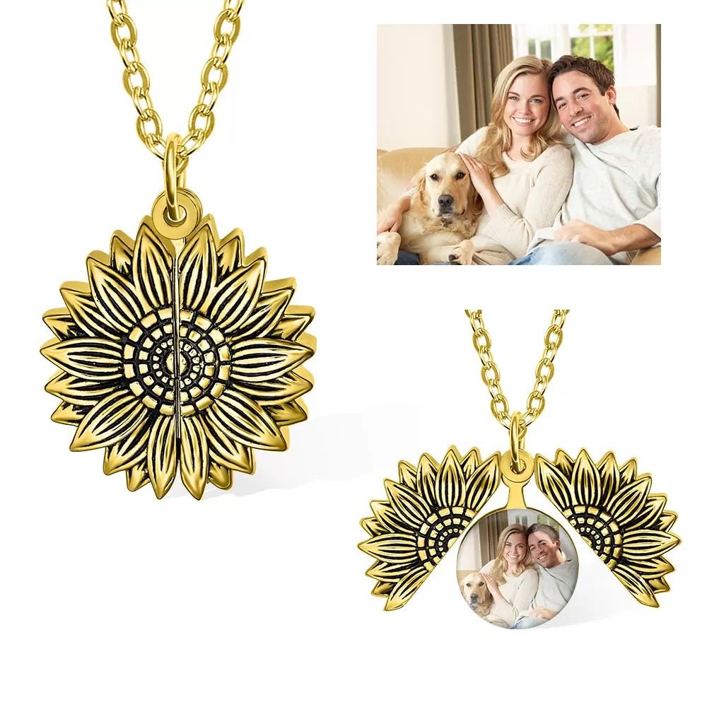 Sunflower Photo Locket - United Bracelets