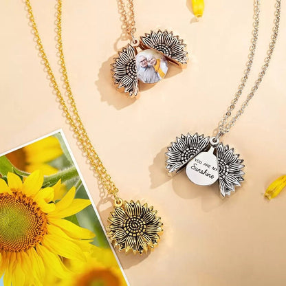 Sunflower Photo Locket - United Bracelets