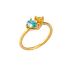 Toi et Moi Birthstone Heart Ring - United Bracelets