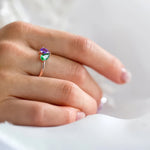 Toi et Moi Birthstone Heart Ring - United Bracelets