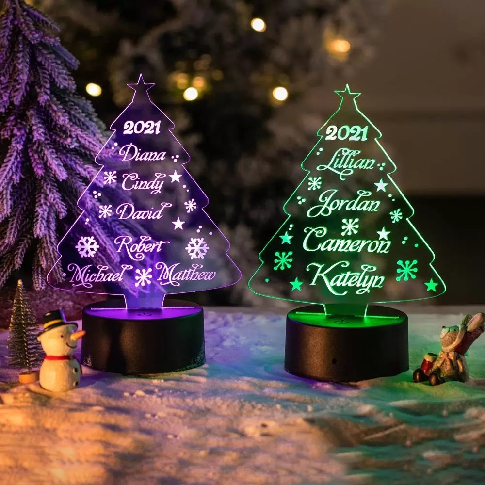 Personalised LED Christmas Tree Light