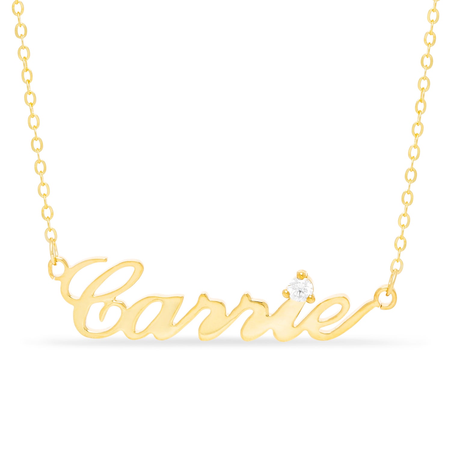 Carrie Style Birthstone Name Necklace