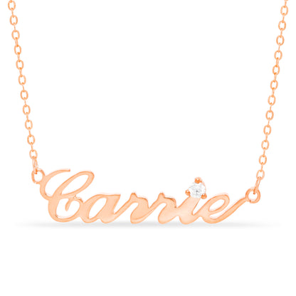 Carrie Style Birthstone Name Necklace